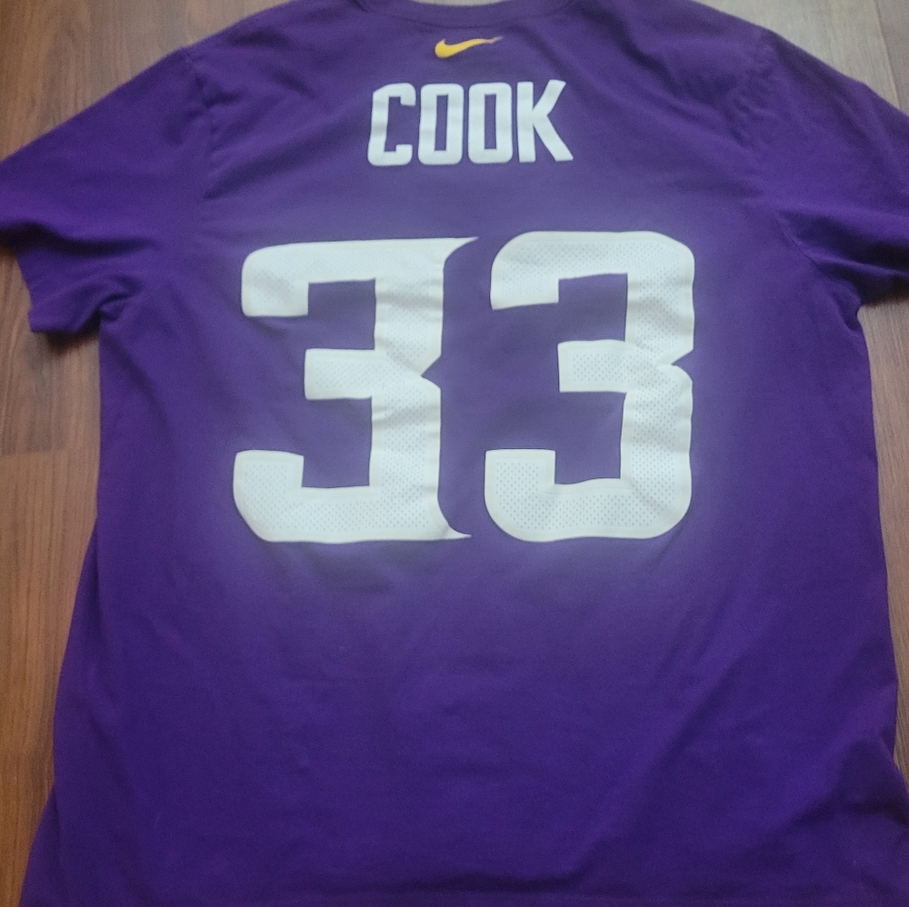 Purple Sports Jersey with White Lettering Vikings
